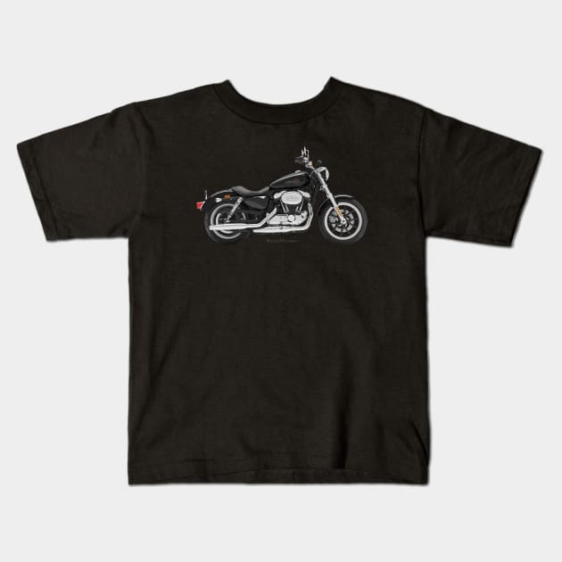 Harley-Davidson Superlow black, s Kids T-Shirt by MessyHighway